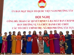 Phường Tây Tựu công bố quyết định và ra mắt các đoàn thể chính trị - xã hội