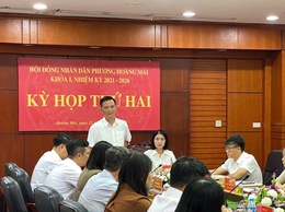 KỲ HỌP THỨ HAI HĐND PHƯỜNG HOÀNG MAI KHÓA I, 
NHIỆM KỲ 2021 – 2026