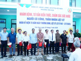 Khám bệnh, tư vấn kiến thức, chăm sóc sức khoẻ người có công và thân nhân liệt sỹ trên địa bàn phường Yên Hoà