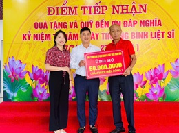 CÔNG TY TNHH ĐẦU TƯ KINH DOANH VÀ PHÁT TRIỂN THANH BÌNH ỦNG HỘ QUỸ ĐỀN ƠN ĐÁP NGHĨA 50 TRIỆU ĐỒNG  