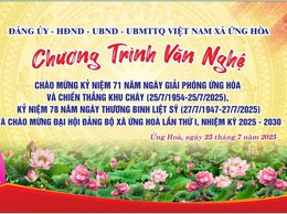 Lễ thắp nến tri ân và Chương trình văn nghệ kỷ niệm các ngày lễ lớn, chào mừng Đại hội Đảng bộ xã Ứng Hòa lần thứ I, nhiệm kỳ 2025 – 2030