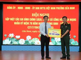 Phường Cửa Nam tổ chức gặp mặt tri ân các gia đình chính sách và người có công với cách mạng