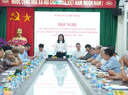 Hội nghị xin ý kiến góp ý của các đồng chí nguyên lãnh đạo xã qua các thời kỳ vào dự thảo Văn kiện Đại hội đại biểu Đảng bộ xã Phù Đổng lần thứ I, nhiệm kỳ 2025 - 2030.