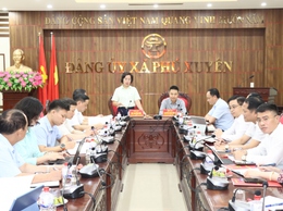 Kiểm tra công tác chuẩn bị Đại hội đại biểu Đảng bộ xã Phú Xuyên, nhiệm kỳ 2025 – 2030