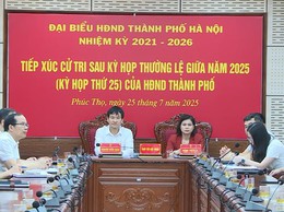 Hội nghị tiếp xúc cử tri sau Kỳ họp thường lệ giữa năm (kỳ họp thứ 25) HĐND thành phố tại các xã Phúc Thọ, Phúc Lộc, Hát Môn