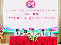 Đại hội Đảng bộ UBND xã Hát Môn lần thứ I, nhiệm kỳ 2025 - 2030: Dấu mốc quan trọng trong xây dựng chính quyền cơ sở vững mạnh, phục vụ Nhân dân.