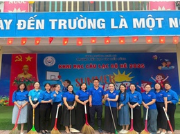 Chi đoàn trường Tiểu học Văn Tiến Dũng tích cực hưởng ứng chương trình 