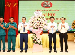 Đảng bộ Công an xã Sơn Đồng và Chi bộ Quân sự tổ chức Đại hội Lần thứ I, Nhiệm kỳ 2025 - 2030