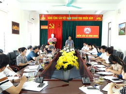 THƯỜNG TRỰC ĐẢNG ỦY XÃ BÌNH MINH LÀM VIỆC VỚI CÁC TIỂU BAN PHỤC VỤ ĐẠI HỘI ĐẢNG BỘ LẦN THỨ I, NHIỆM KỲ 2025–2030