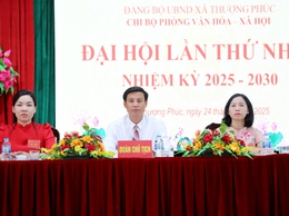 Đại hội Chi bộ phòng Văn hóa - Xã hội xã Thượng Phúc lần thứ nhất, nhiệm kỳ 2025-2030