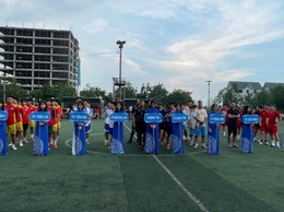 Tưng bừng khai mạc giải bóng đá thanh niên chào mừng Đại hội Đảng bộ xã Tiến Thắng lần thứ I