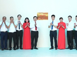 Lễ gắn biển công trình Trường mầm non Xuân Dương - Công trình chào mừng Đại hội Đảng bộ xã Dân Hòa lần thứ I, nhiệm kỳ 2025-2030