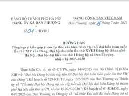 Hướng dẫn số 01 - HD/ĐU của Đảng ủy xã Đan Phượng