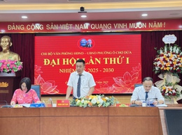 Chi bộ Văn phòng HĐND&UBND Phường Ô Chợ Dừa tổ chức Đại hội lần thứ I, nhiệm kỳ 2025 -2030
