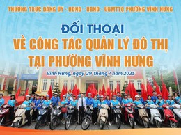 Sáng 29/7/2025, phường Vĩnh Hưng, đối thoại với người dân về công tác quản lý đô thị