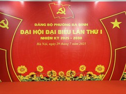 CHÙM ẢNH: PHƯỜNG BA ĐÌNH RỰC RỠ CỜ HOA CHÀO MỪNG ĐẠI HỘI ĐẠI BIỂU ĐẢNG BỘ PHƯỜNG LẦN THỨ I, NHIỆM KỲ 2025–2030