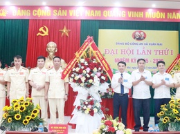 Đồng chí Bí thư Đảng ủy xã dự Đại hội Đảng bộ Công an xã Xuân Mai lần thứ I, nhiệm kỳ 2025 - 2030