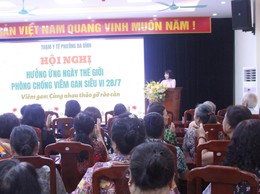 TRẠM Y TẾ PHƯỜNG BA ĐÌNH HƯỞNG ỨNG NGÀY THẾ GIỚI PHÒNG CHỐNG BỆNH VIÊM GAN SIÊU VI 28/7
