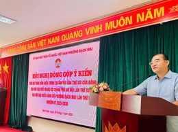 ỦY BAN MTTQ VIỆT NAM PHƯỜNG BẠCH MAI TỔ CHỨC HỘI NGHỊ ĐÓNG GÓP Ý KIẾN VÀO DỰ THẢO VĂN KIỆN ĐẠI HỘI ĐẢNG CÁC CẤP.