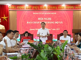 Ban Chấp hành Đảng bộ xã Quang Minh tổ chức hội nghị lần thứ nhất