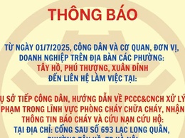 Thông báo địa điểm tiếp công dân, hướng dẫn PCCC & CNCH  và xử lý vi phạm