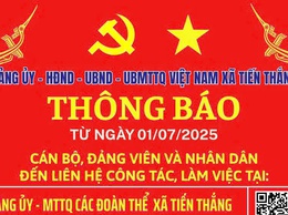 Thông tin trụ sở làm việc của xã Tiến Thắng