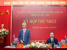 Phường Nghĩa Đô tổ chức Kỳ họp thứ nhất, HĐND phường khóa I, nhiệm kỳ 2021-2026 