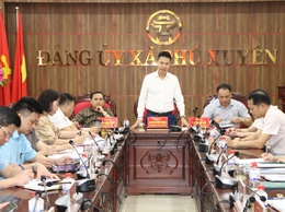 Đảng ủy xã Phú Xuyên tổ chức hội nghị Ban chấp hành Đảng bộ thảo luận, thống nhất các nội dung chương trình Đại hội Đảng bộ xã.