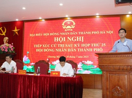 Tổ Đại biểu số 13 HĐND thành phố Hà Nội tiếp xúc cử tri sau Kỳ họp thường lệ thứ 25 HĐND thành phố Hà Nội
