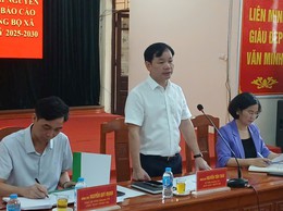 lấy ý  kiến vào dự thảo Báo cáo chính trị của BCH Đảng bộ xã Liên Minh lần thứ I, nhiệm kỳ 2025-2030