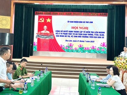 UBND xã Thư Lâm tổ chức Hội nghị công bố Quyết định thành lập Tổ kiểm tra liên ngành xử lý vi phạm trật tự an toàn giao thông, trật tự xây dựng, quản lý đất đai, văn minh đô thị, vệ sinh môi trường