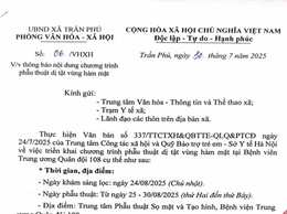 Thông báo nội dung chương trình phẫu thuật dị tật vùng hàm mặt