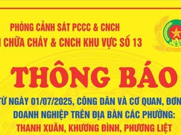Thông báo liên hệ giải quyết thủ hành chính về phòng cháy chữa cháy