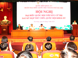 Đoàn đại biểu Quốc hội thành phố Hà Nội tiếp xúc với cử tri các xã, phường thuộc đơn vị bầu cử số 2 sau kỳ họp thứ Chín, Quốc hội khóa XV
