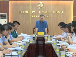 UBND xã An Khánh giao ban các công việc đã thực hiện sau sắp xếp mô hình chính quyền địa phương 2 cấp