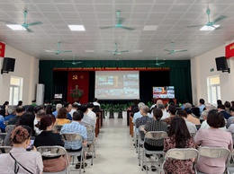 Hơn 200 cử tri phường Tương Mai dự hội nghị trực tuyến đại biểu Quốc hội thành phố Hà Nội - Đơn vị bầu cử số 4 tiếp xúc với cử tri sau kỳ họp thứ 9, Quốc hội khóa XV.