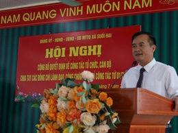 Xã Suối Hai công bố các Quyết định về thành lập các cơ quan, bổ nhiệm cán bộ