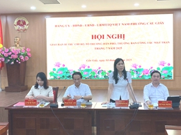 Đảng ủy - HĐND - UBND - Ủy ban MTTQ Việt Nam phường Cầu Giấy tổ chức Hội nghị giao ban với các Bí thư Chi bộ, Tổ trưởng dân phố, Trưởng ban công tác mặt trận tháng 7/2025
