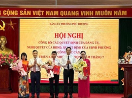 HỘI NGHỊ CÔNG BỐ CÁC QUYẾT ĐỊNH CỦA ĐẢNG ỦY, NGHỊ QUYẾT CỦA HỘI ĐỒNG NHÂN DÂN, QUYẾT ĐỊNH CỦA ỦY BAN NHÂN DÂN PHƯỜNG VỀ CÔNG TÁC CÁN BỘ
