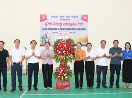 Xã Hòa Phú: Tổ chức thành công Giải bóng chuyền hơi năm 2025