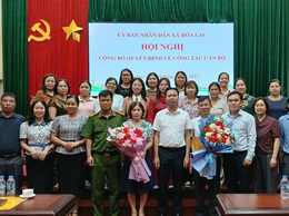 UBND xã Hòa Lạc tổ chức Hội nghị công bố Quyết định thành lập và bổ nhiệm cán bộ Trạm Y tế xã