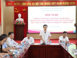 Ủy ban nhân dân xã Đại Xuyên tổ chức hội nghị nghe báo cáo kết quả công tác tuần 28, triển khai nhiệm vụ trong thời gian tới