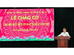 ĐẢNG ỦY - HĐND - UBND - UB MTTQ VIỆT NAM XÃ BA VÌ TỔ CHỨC LỄ CHÀO CỜ SÁNG THỨ 2 ĐẦU TUẦN VÀ KÊU GỌI ỦNG HỘ QUỸ ĐỀN ƠN ĐÁP NGHĨA NĂM 2025