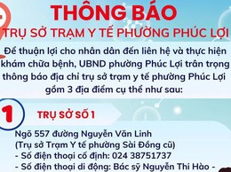 Thông báo Trụ sở trạm y tế phường Phúc Lợi