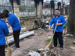 RA QUÂN VỆ SINH MÔI TRƯỜNG – CHÀO MỪNG THÀNH LẬP PHƯỜNG THANH LIỆT- TP HÀ NỘI