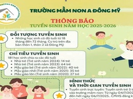 Mầm non A Đông Mỹ - Nơi ươm mầm và chắp cánh những ước mơ trẻ thơ