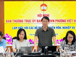 Hội nghị Ban thường trực UBMTTQ Việt Nam phường Việt Hưng làm việc với Thường trực các tổ chức chính trị xã hội và các bộ phận chuyên môn, nghiệp vụ