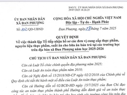 Quyết định số 102/QĐ-UBND của UBND xã Đan Phượng