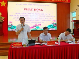 Xã Đoài Phương phát động thi đua chào mừng Đại hội Đảng bộ các cấp và triển khai công tác trọng tâm tháng 8 năm 2025