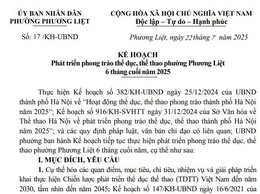 UBND phường Phương Liệt ban hành và triển khai Kế hoạch phát triển phong trào Thể dục, Thể thao phường 6 tháng cuối năm 2025
